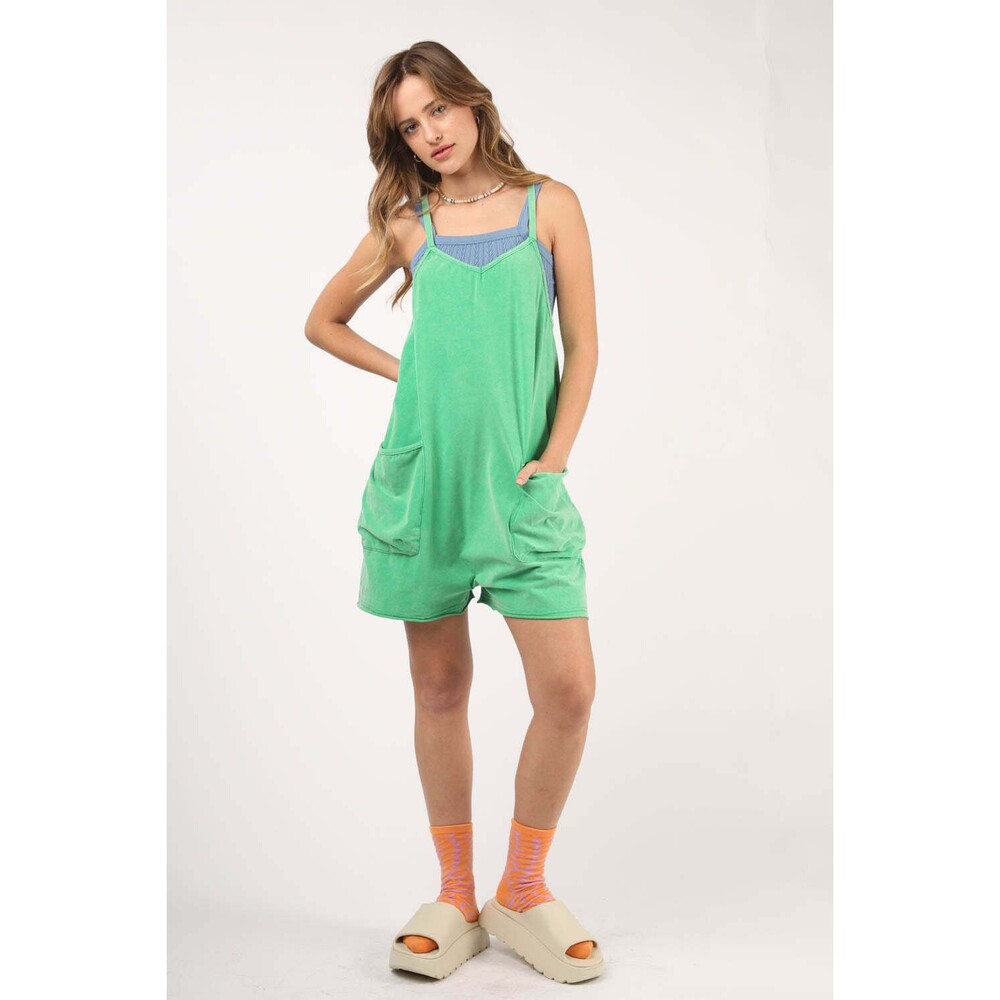 Very J Washed Knit Romper